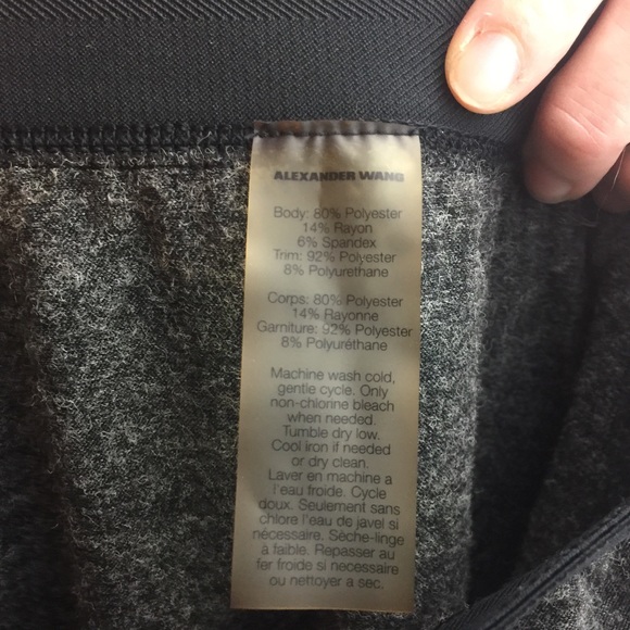 T Alexander Wang Grey Fuzzy Soft Mini Layer Skirt - Picture 2 of 8